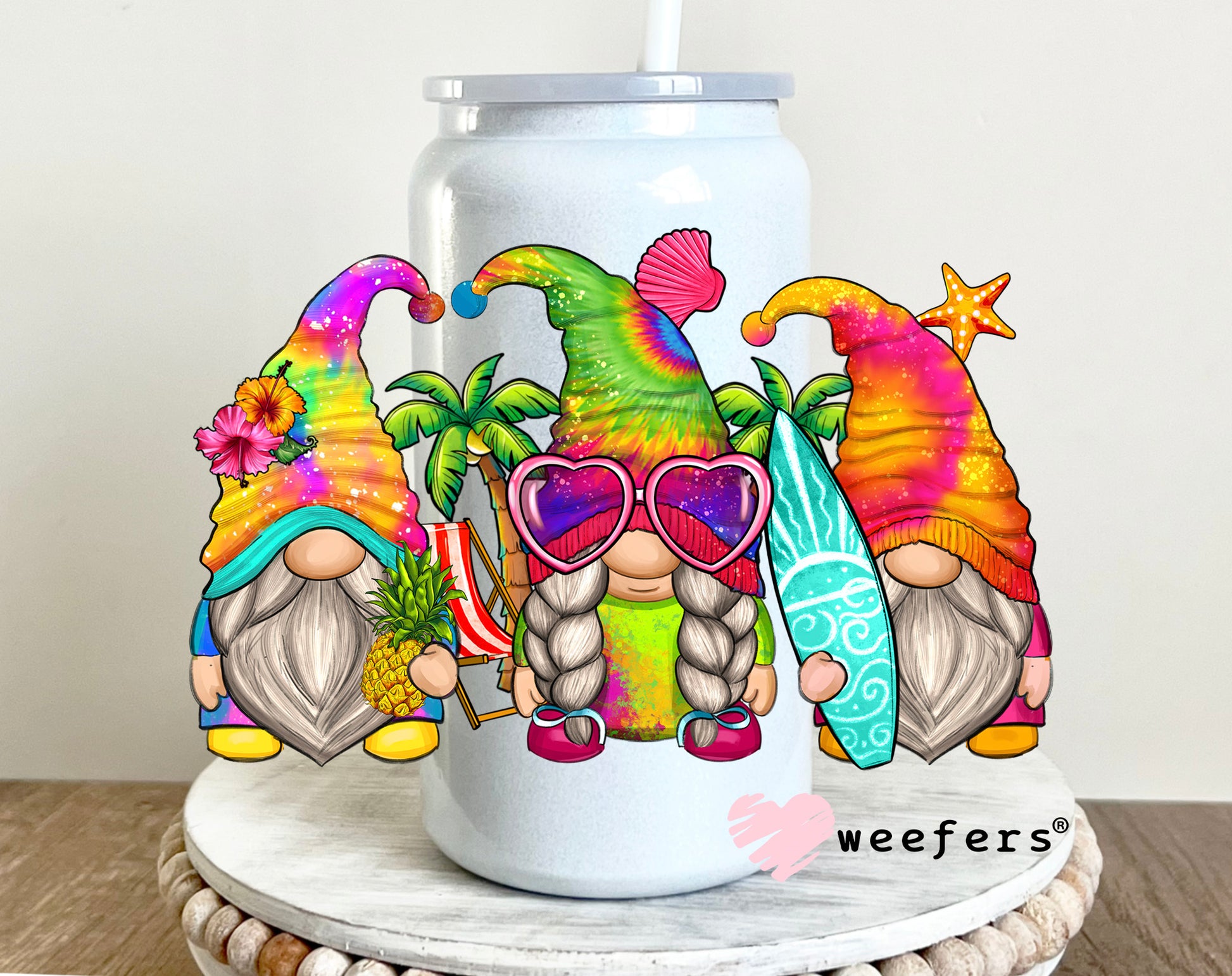 Summertime Beach Gnomes UV DTF Decal - Weefers