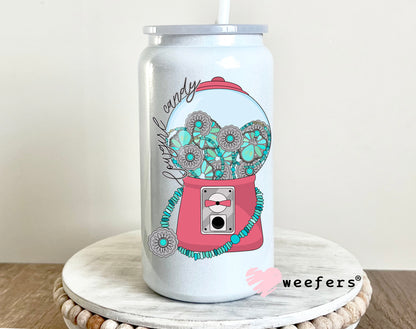 Cowgirl Candy UV DTF Decal 16oz Glass Can Generic Weefers