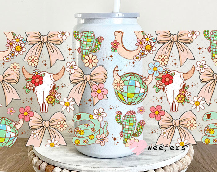 Western Coquette Peach Cowboy UV DTF Cup Wrap - WEEFERS EXCLUSIVE WRAP Weefers