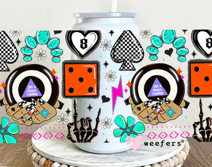 Not a Chance Cowboy UV DTF Cup Wrap - WEEFERS EXCLUSIVE WRAP 16oz Glass Can Generic Cup Wrap Weefers