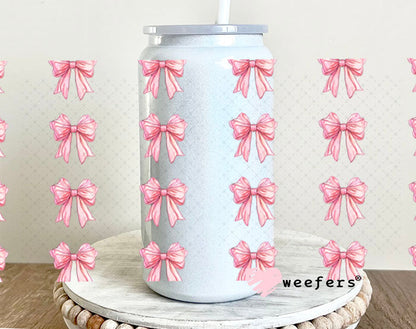 Pink Bows Elements UV DTF Cup Wrap - Weefers Exclusive Wrap Weefers