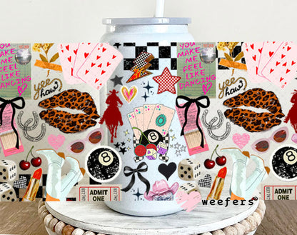 You Make Me Feel Like Dancing UV DTF Cup Wrap - Weefers Exclusive Wrap 16oz Glass Can Generic Cup Wrap Weefers