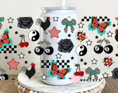 Ying Yang RS Tongue Sidekick UV DTF Cup Wrap - Weefers Exclusive Wrap Weefers