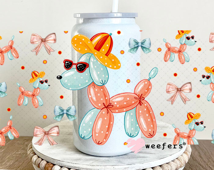 Summer Balloon Dog UV DTF Cup Wrap - Weefers Exclusive Wrap Weefers