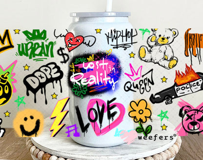 Retro Colorful Graffiti UV DTF Cup Wrap - Weefers Exclusive Wrap Weefers