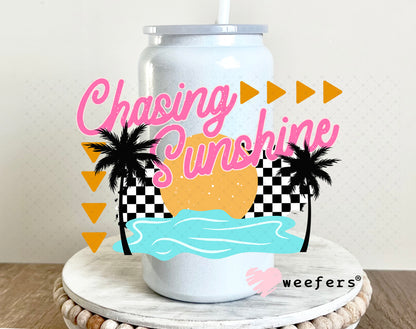 Chasing Sunshine UV DTF Decal 16oz Glass Can Generic Weefers