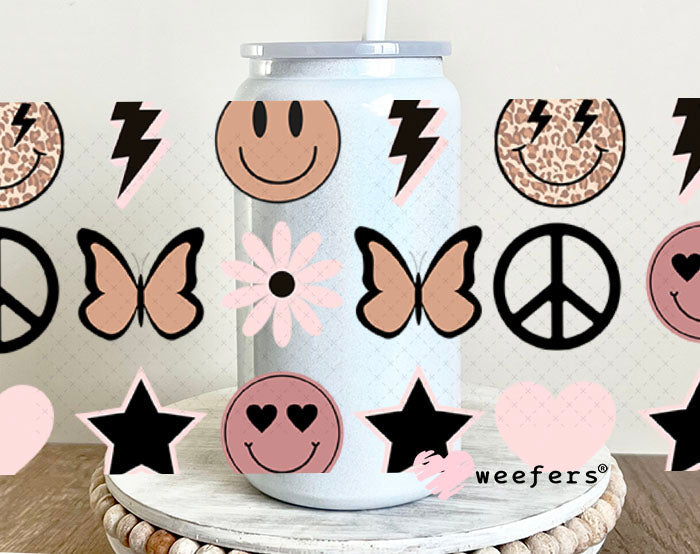 Neutral Smile Faces UV DTF Cup Wrap - Weefers Exclusive Wrap Weefers