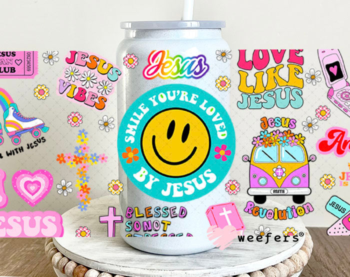 I Love Jesus Quotes UV DTF Cup Wrap - Weefers Exclusive Wrap Weefers