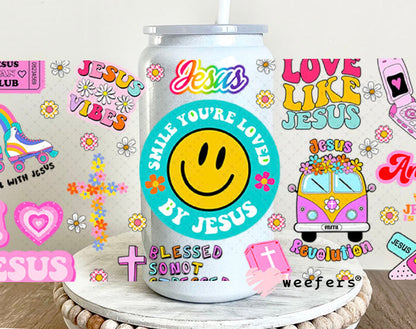 I Love Jesus Quotes UV DTF Cup Wrap - Weefers Exclusive Wrap Weefers