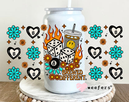 Brewed Different UV DTF Cup Wrap - Weefers Exclusive Wrap 16oz Glass Can Generic Weefers