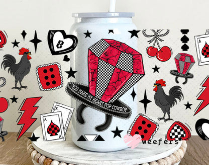 Red Ring Pop and Heart Eightballs UV DTF Cup Wrap - Weefers® Exclusive Weefers