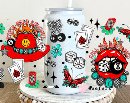 Roll the Damn Dice UV DTF Cup Wrap - Weefers Exclusive Wrap Weefers