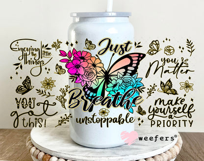 Just Breath UV DTF Cup Wrap 16oz Glass Can Generic Weefers