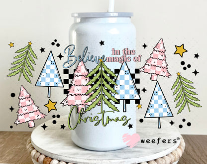 Believe in the Magic Christmas UV DTF Cup Wrap 16oz Glass Can Generic Weefers