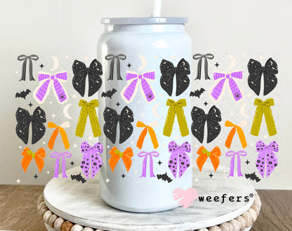 Halloween Bows UV DTF Cup Wrap 16oz Glass Can Generic Weefers