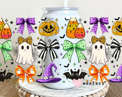 Halloween Friends UV DTF Cup Wrap - Weefers Exclusive 16oz Glass Can Generic Cup Wrap Weefers
