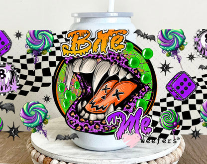 Bite Me UV DTF Cup Wrap - Weefers Exclusive 16oz Glass Can Generic Cup Wrap Weefers