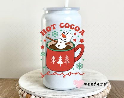 Hot Cocoa Season UV DTF Decal 16oz Glass Can Generic Weefers