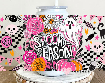 Spooky Season UV DTF Cup Wrap - Weefers Exclusive 16oz Glass Can Generic Cup Wrap Weefers