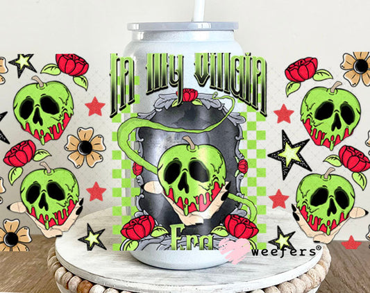 In My Villain Era Poison Apple UV DTF Cup Wrap - Weefers Exclusive 16oz Glass Can Generic Cup Wrap Weefers