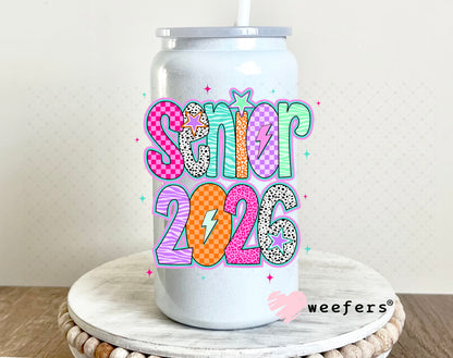 Senior 2026 UV DTF Decal 16oz Glass Can Generic Weefers
