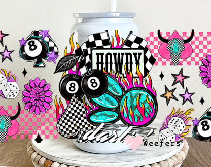 Howdy Darlin UV DTF Cup Wrap - Weefers® Exclusive 16oz Glass Can Generic Cup Wrap Weefers