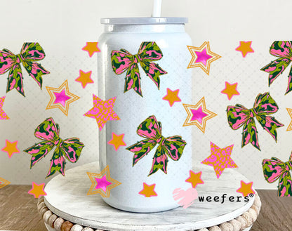 Just a Girl Who Love's Glitter and Camo Side Kick UV DTF Cup Wrap - Weefers Exclusive 16oz Glass Can Generic Cup Wrap Weefers