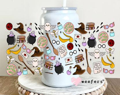 Wizards favorite Things UV DTF Cup Wrap 16oz Glass Can Generic Weefers