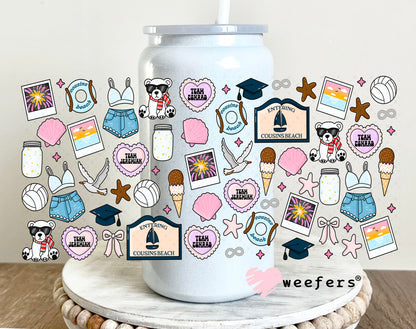 Cousins Favorite Things UV DTF Cup Wrap 16oz Glass Can Generic Weefers