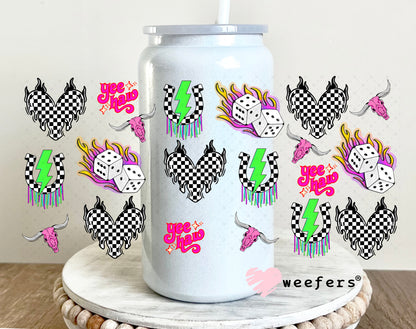 Space Cowboy Sidekick UV DTF Cup Wrap- Weefers Exclusive 16oz Glass Can Generic Weefers