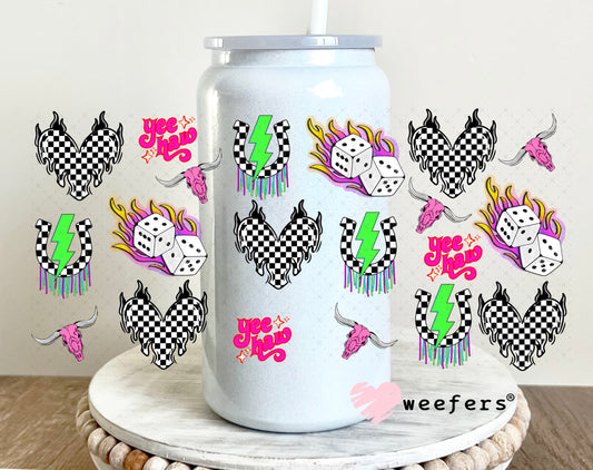 Space Cowboy Sidekick UV DTF Cup Wrap- Weefers Exclusive 16oz Glass Can Generic Weefers