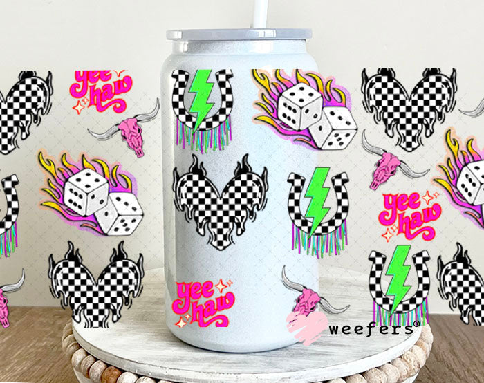Space Cowboy Sidekick UV DTF Cup Wrap- Weefers Exclusive 16oz Glass Can Generic Cup Wrap Weefers