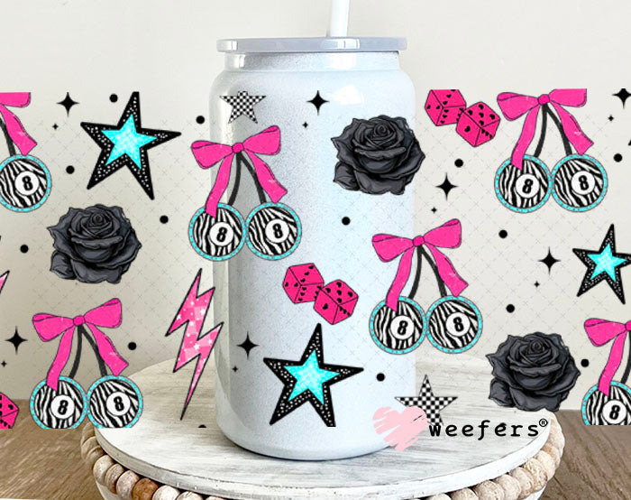 Stay Wild Zebra Heart Sidekick UV DTF Cup Wrap - Weefers® Exclusive 16oz Glass Can Generic Cup Wrap Weefers