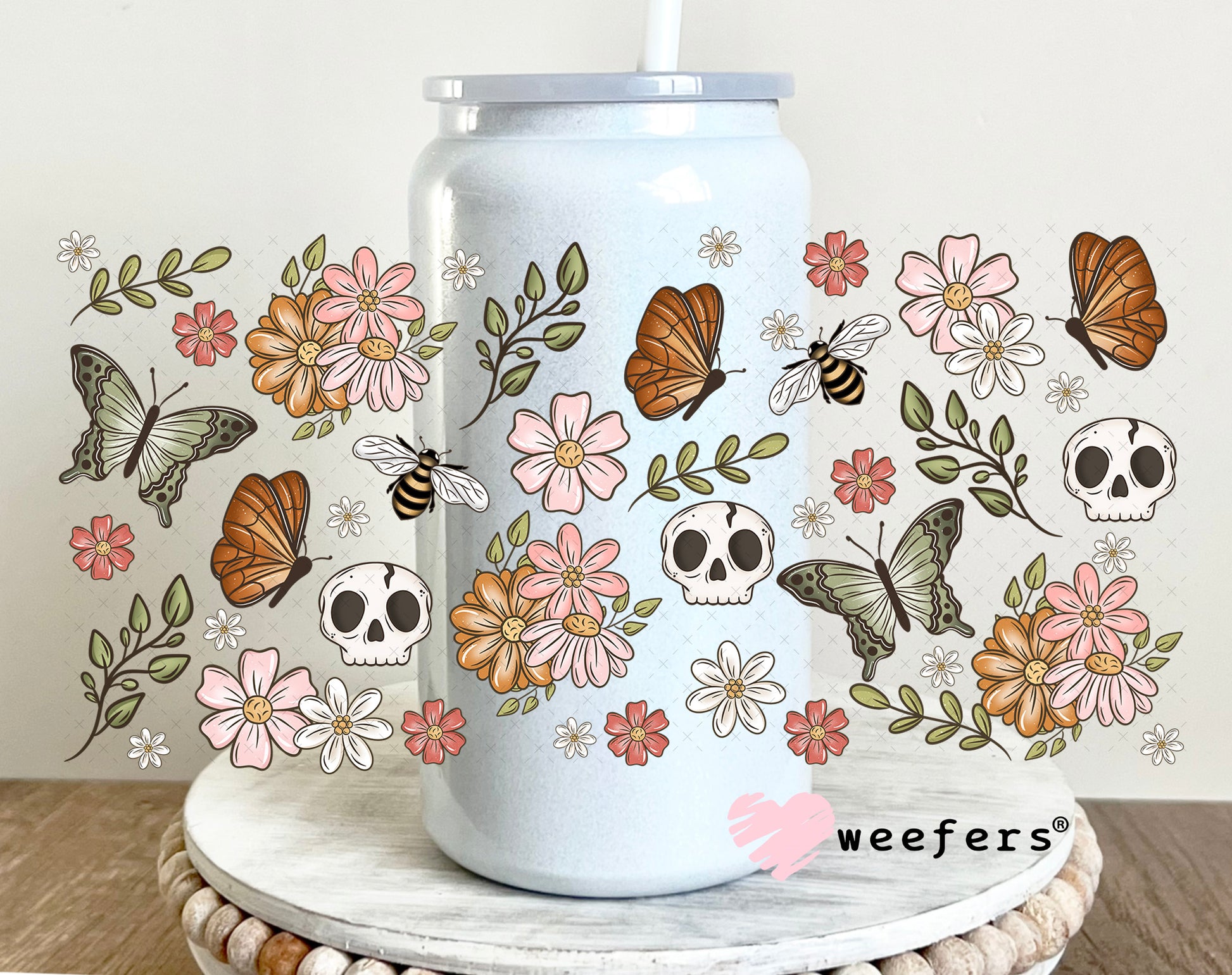 F-Caw- Sidekick UV DTF Cup Wrap - Weefers Exclusive 16oz Glass Can Generic Weefers