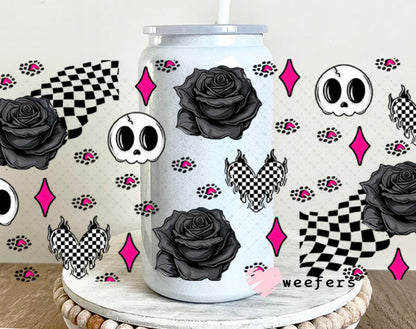 If I Ever Get Rabies You're on my Bite List Sidekick UV DTF Cup Wrap - Weefers® Exclusive 16oz Glass Can Generic Cup Wrap Weefers