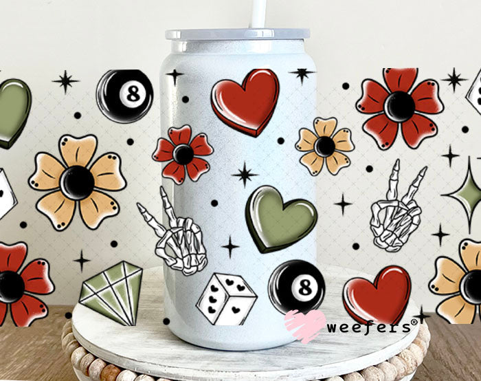 Sweet and Reckless Sidekick UV DTF Cup Wrap - Weefers Exclusive 16oz Glass Can Generic Cup Wrap Weefers