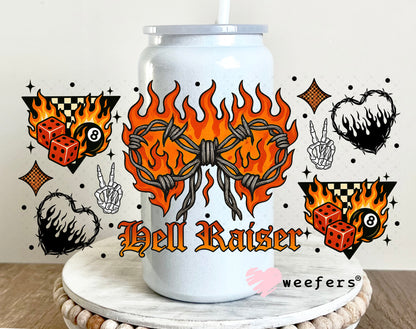 Hell Raiser UV DTF Cup Wrap - Weefers Exclusive 16oz Glass Can Generic Weefers