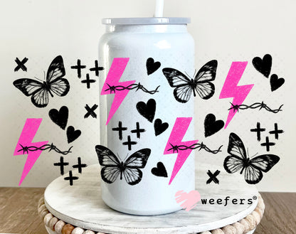 Expensive Difficult and Mentally Spicy Sidekick UV DTF Cup Wrap - Weefers Exclusive 16oz Glass Can Generic Weefers