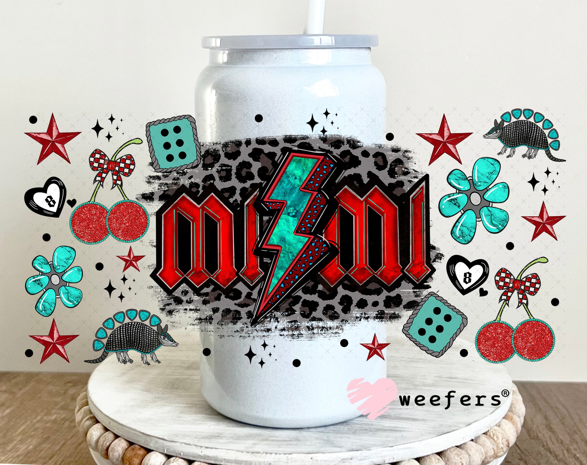 Mimi Yalternative Western UV DTF Cup Wrap - Weefers Exclusive 16oz Glass Can Generic Weefers