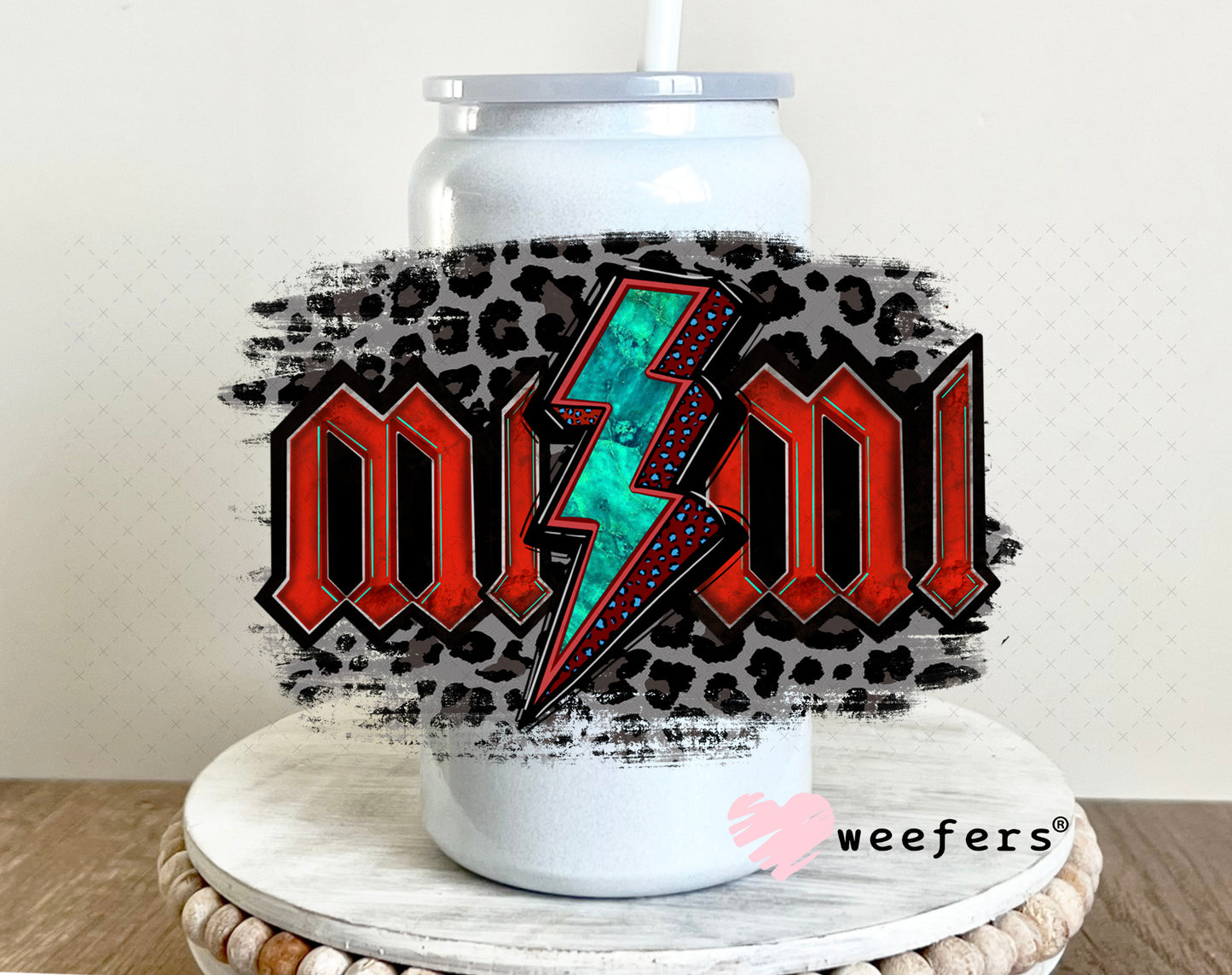 Mimi Western UV DTF Decal 16oz Glass Can Generic Weefers