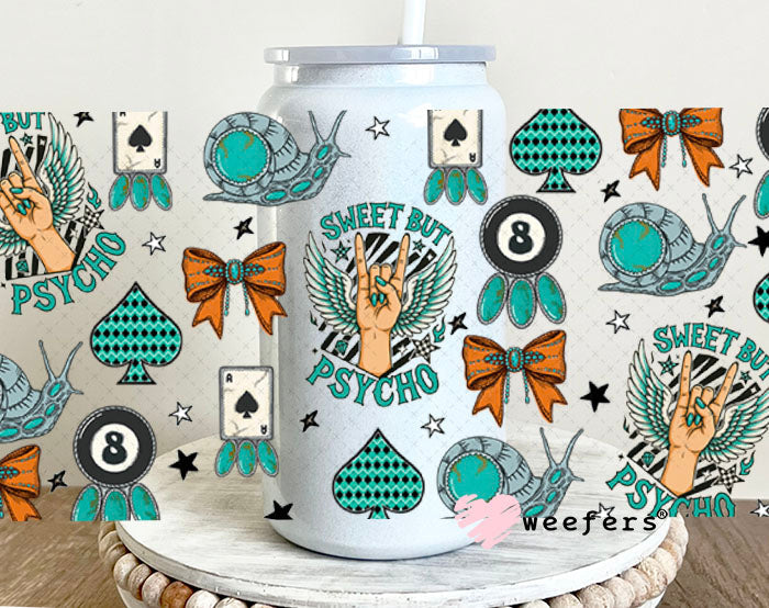 Pew Pew Bless Your Heart Sugar Sidekick UV DTF Cup Wrap - Weefers Exclusive 16oz Glass Can Generic Cup Wrap Weefers