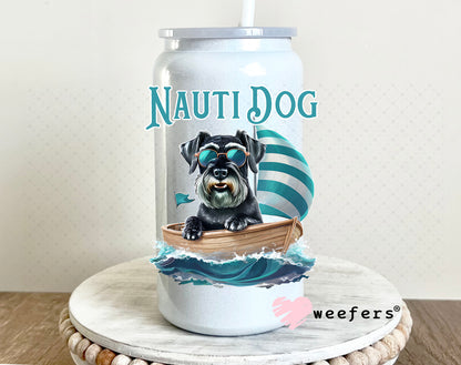 UV DTF Decal - Nauti Dog 16oz Glass Can Generic Weefers