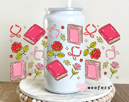 UV DTF Cup Wrap – Romance Book Lover 16oz Glass Can Generic Weefers