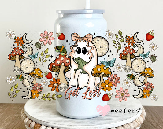 UV DTF Cup Wrap – Cottagecore Ghost Wonderland - Weefers Exclusive 16oz Glass Can Generic Weefers