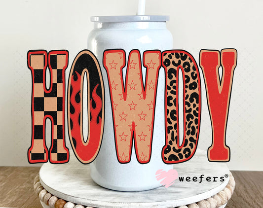 UV DTF Cup Wrap – Howdy 16oz Glass Can Generic Weefers