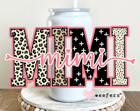 UV DTF Cup Wrap – Cheetah Mimi 16oz Glass Can Generic Weefers