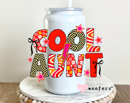 UV DTF Decal - Cool Aunt 16oz Glass Can Generic Weefers