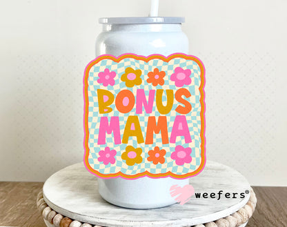 UV DTF Decal - Bonus Mama Magenta Gold 16oz Glass Can Generic Weefers