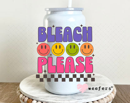 UV DTF Decal - Bleach Please Hair Stylist 16oz Glass Can Generic Weefers