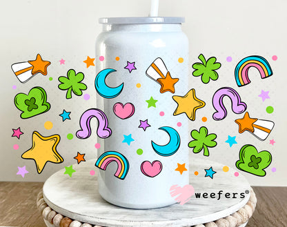 UV DTF Cup Wrap – Lucky Charm Charms St. Patricks 16oz Glass Can Generic Weefers